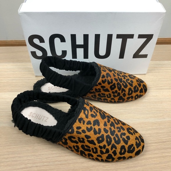NWT Schutz Pompey Genuine Calf Hair Slingback Flat - Picture 1 of 9